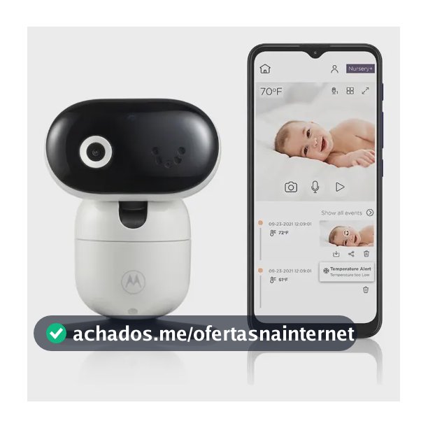 Motorola Baby PIP1010 câmera babá eletrônica panorâmica hd wifi cor branco