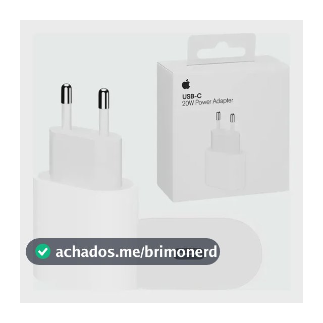 Carregador Fonte USB-C 20w para iPhone Apple Tipo-C Turbo Adaptador - Distribuidor Autorizado