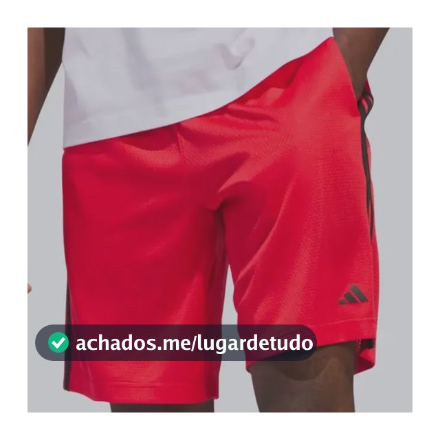 Shorts adidas 3 Listras Vermelho