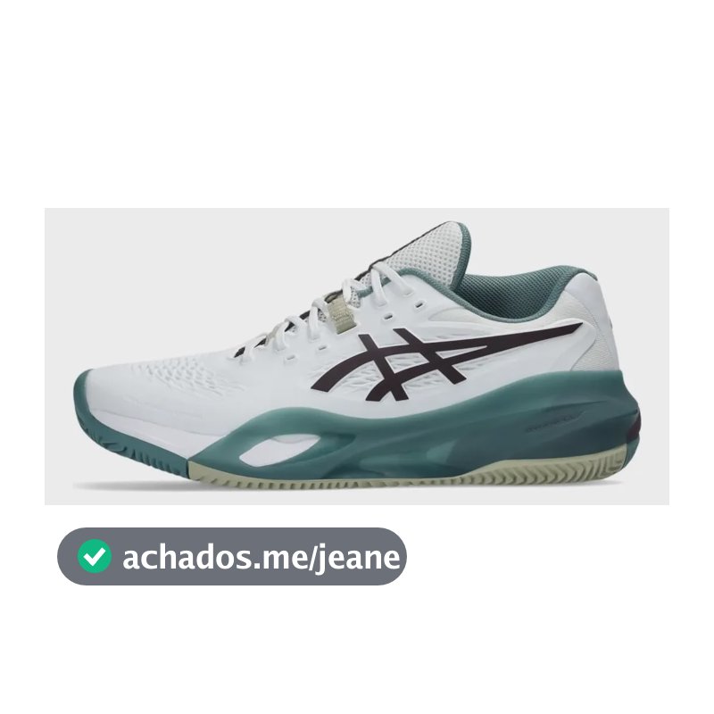 Tênis Asics Resolution X Clay (piso De Saibro) New White Dark Aubergine Lisa 42 Br
