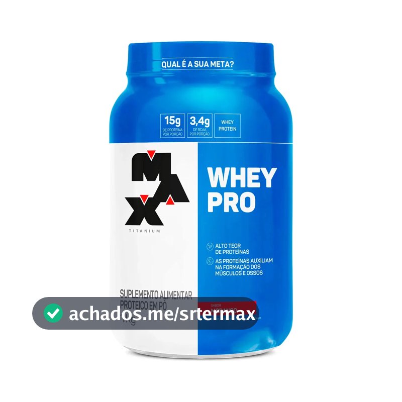 Proteína Max Titanium Whey Pro Concetrado em pó sabor Morango x 1kg