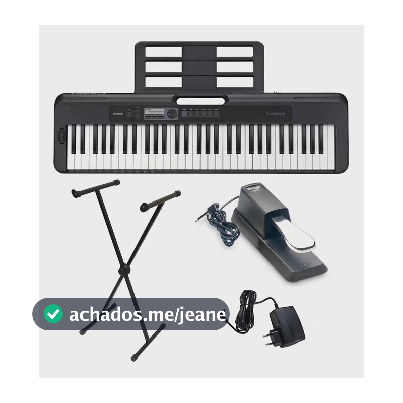 Teclado Musical Casio Ct-s300 + Pedal Sustain Suporte Fonte