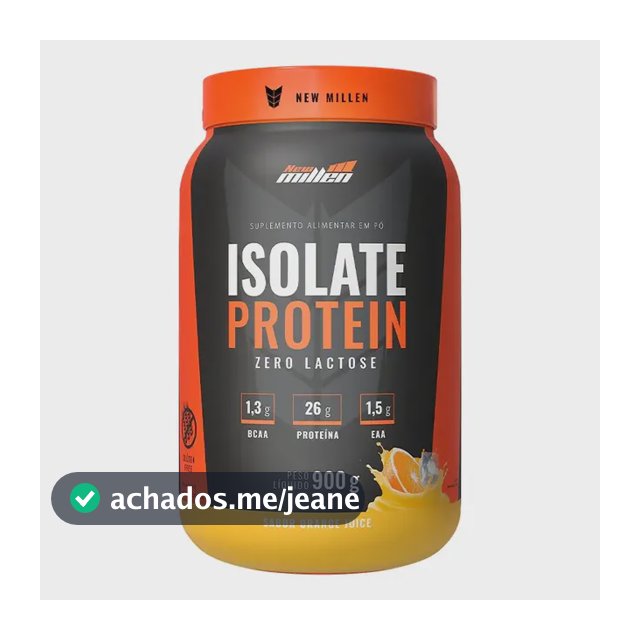 Whey Protein Isolate 900g - New Millen Sabor: Laranja Suco De Laranja