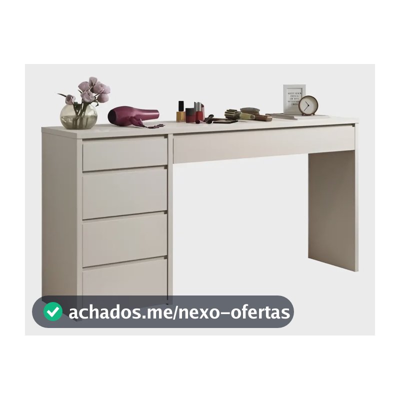 Escrivaninha 5 Gavetas Berlim Yescasa 136x81x45cm Off White
