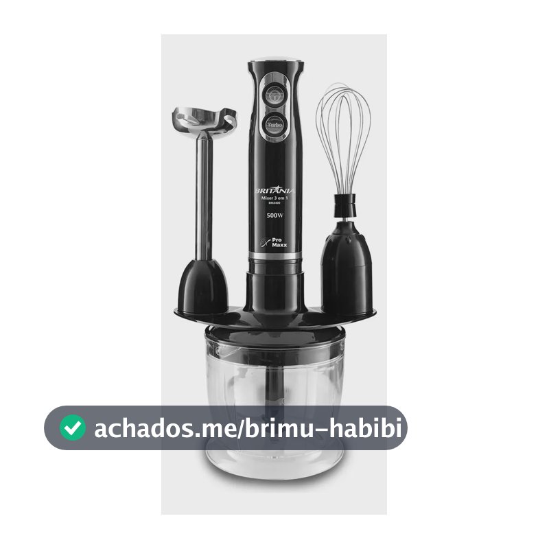 Mixer Bmx400p 3 Em 1 500w Cor Preto Britânia 110v Preto