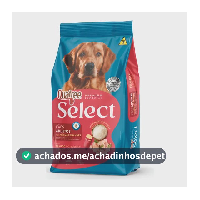 Ração Quatree Select cães ad raças médias grandes frango 15kg