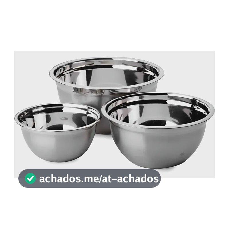 Conjunto De Tigelas Brinox 3pçs Suprema Em Inox - 2107/100