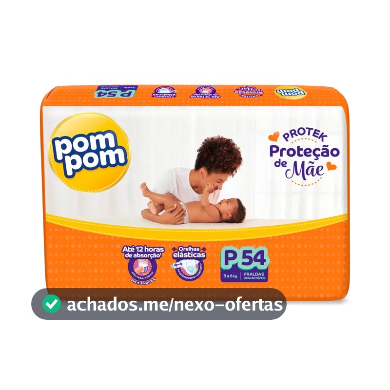 Fraldas Pom Pom Protek P x 54 unidades