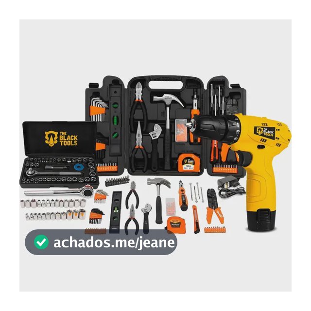 Kit Jogo Ferramentas 169 Peças Soquetes + Parafusdeira 12v