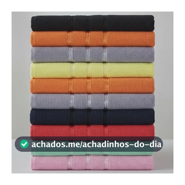 Kit 10 Toalhas De Banho Simples Julia 100% Algodão