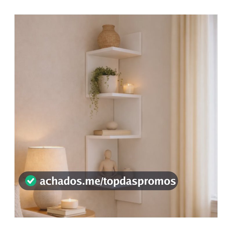 Prateleira Suspensa De Parede Nicho De Canto Organizador Multiuso