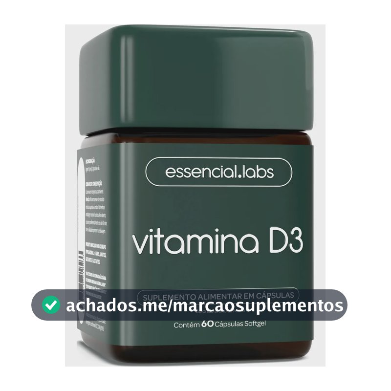 VITAMINA D3 2000ui - 60 Cápsulas Softgel - Fórmula Concentrada com Máxima Absorção