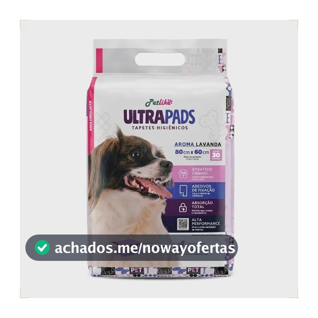 Tapete Higiênico Petlike Ultra Pads Lavanda 80x60 30 Un
