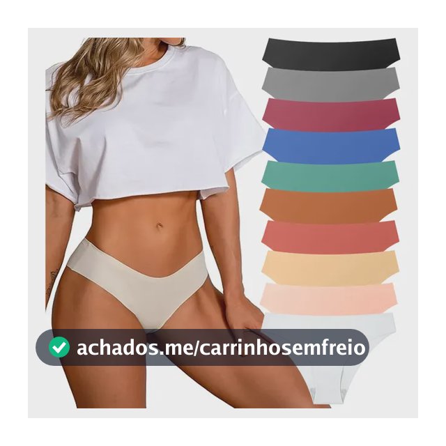Kit 10 Calcinhas Tanga Premium Sem Costura De Microfibra