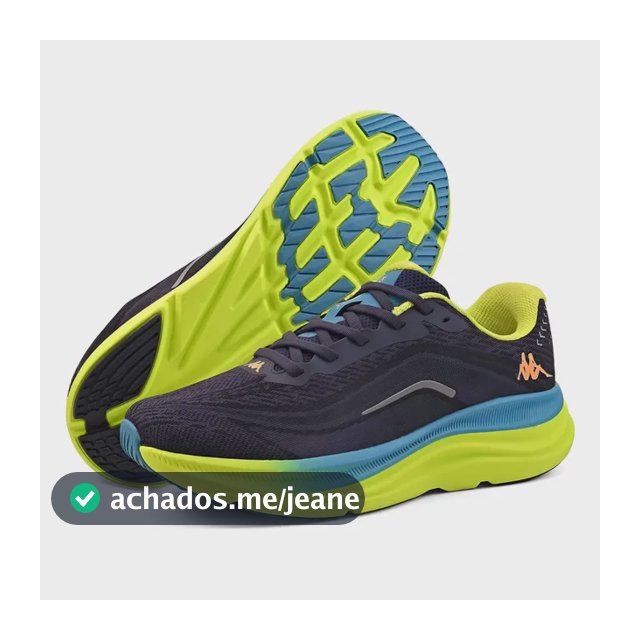 Tênis Kappa Kontroll 2.0 Masculino Feminino Corrida Academia Marinho-verde 42