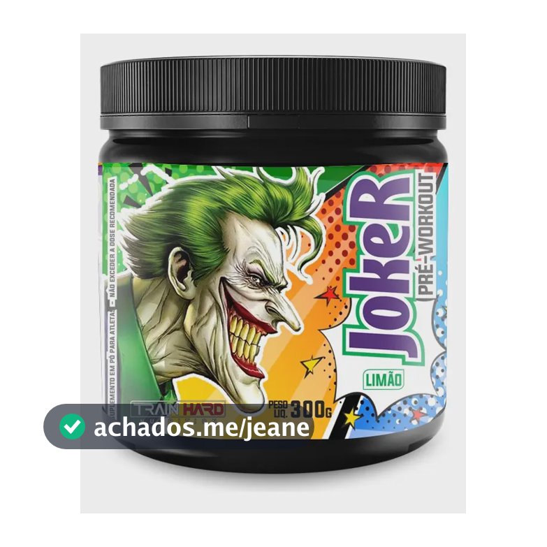 Pré-Treino Joker Train Hard Nutrition Sabor Limão 300g para Energia e Foco