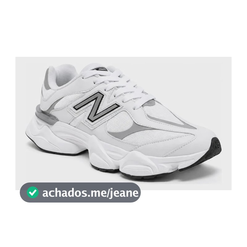 Tênis New Academia Novsese Caminhada Balance Promocional Branco E Cinza Geométrico 38 Br