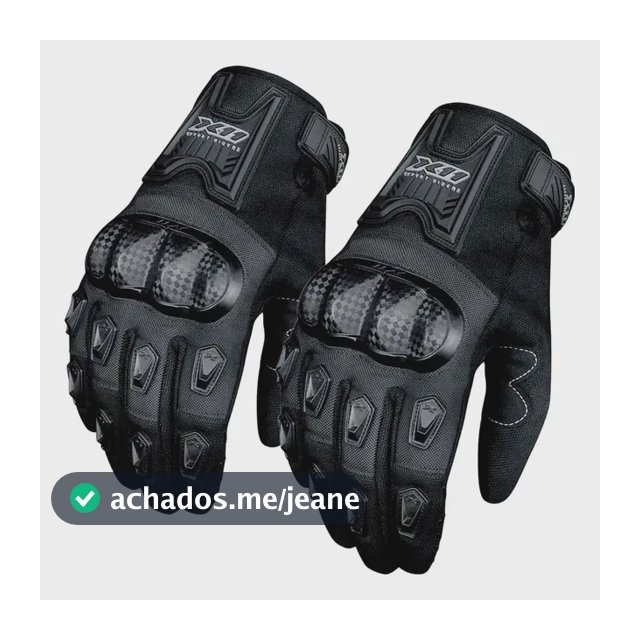 Luva X11 Blackout Moto Motoqueiro Motociclista Motoboy Cor Preto Tamanho G