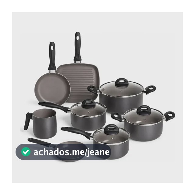 Jogo De Panelas Brinox Ceramic Life Smart Plus 8 Peças Preto