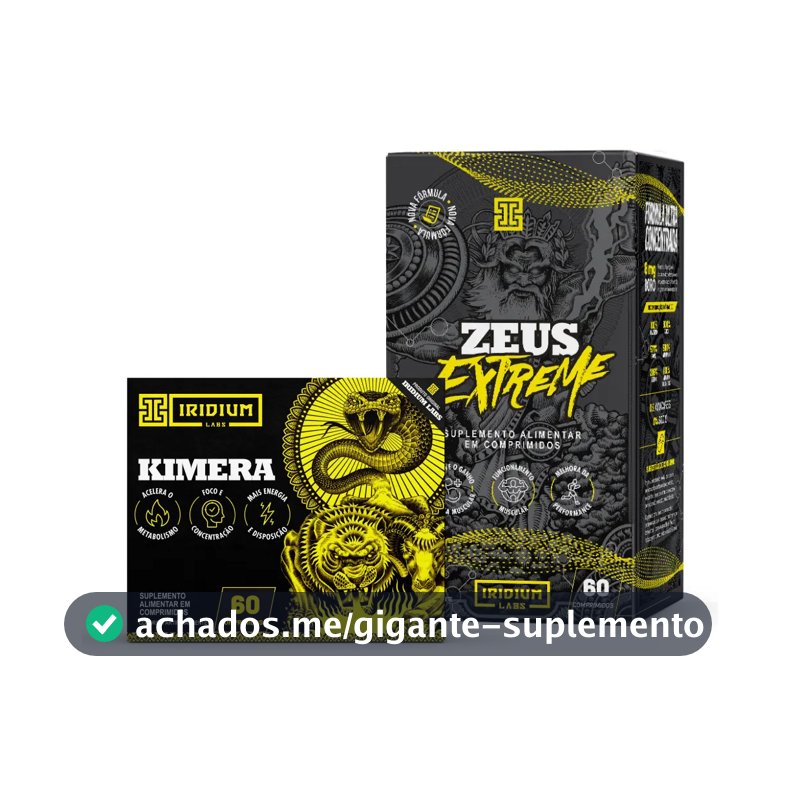 Vitamina Iridium Labs Iridium Termogênicos Zeus Extreme - Kimera - Kit em comprimidos Sem sabor 2 kits de 60 un