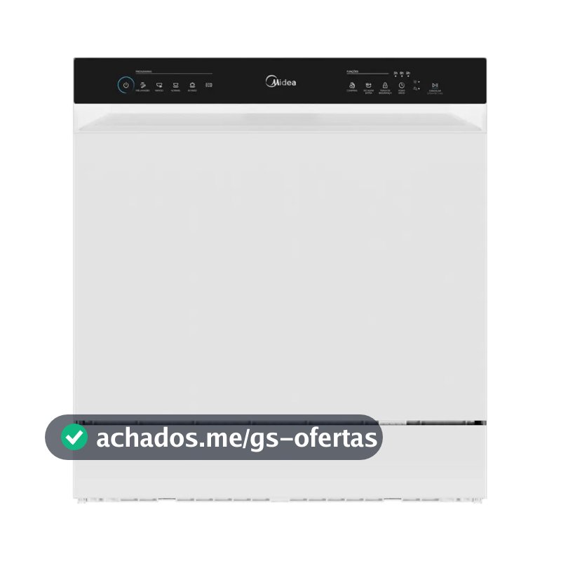 Lava Louças 8 Serviços Branco Touch Plus Midea