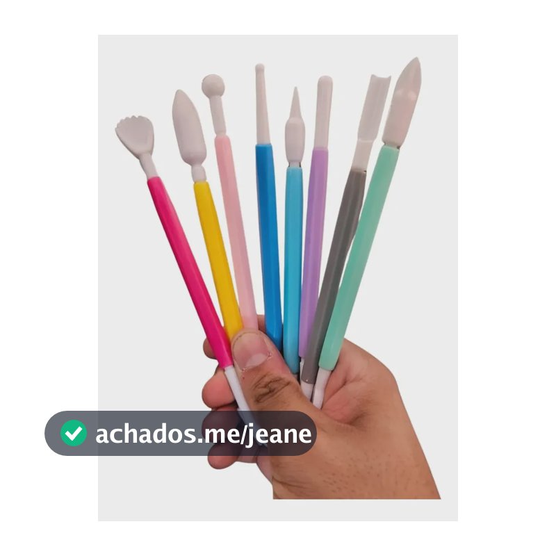 Kit Estecas Para Biscuit E Confeitaria Dupla Ponta Argila Kit 8 De Estecas Plásticas Para Confeiteiro