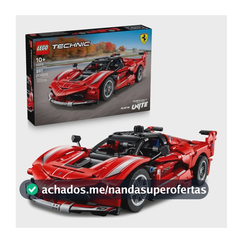 Carro modelo LEGO® Technic Ferrari Fxx K, brinquedo 42212