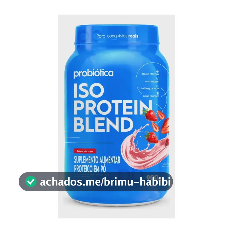 Whey protein Probiótica Iso Blend em pó sabor Morango x 900g