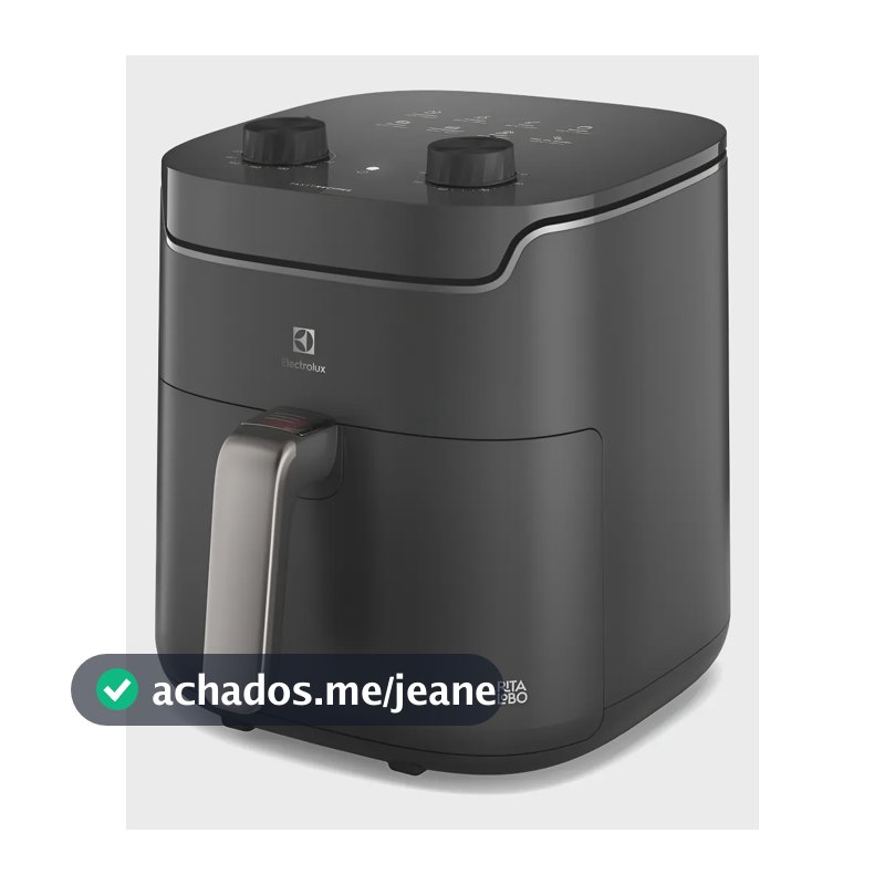 Air Fryer Fritadeira Elétrica Electrolux 5,8l 1400w 220v Cinza-escuro 220v