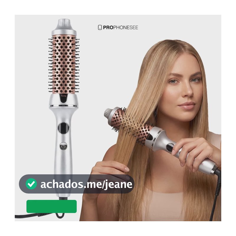 Escova Modeladora Elétrica Profissional Secadora E Alisadora Com Ions Negativos Anti Frizz Em Cerâmica Que Seca Alisa Modela Cabelo Ondulado E Liso Cabo Rotativo Bivolt Display Temperatura Ajustável