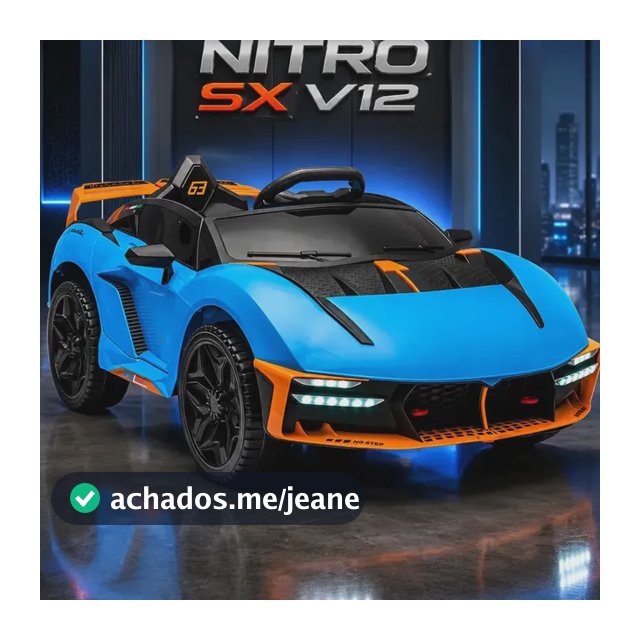 Carro Elétrico Infantil Conversível Direção 2em1 Até 30kg Azul