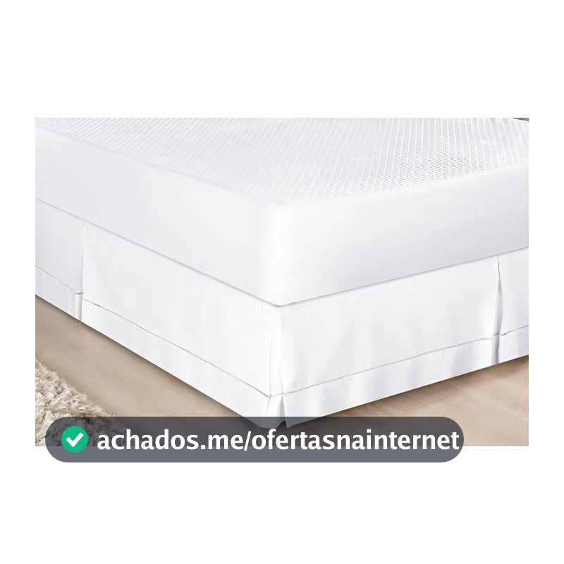 Saia Para Cama Box De Casal Saia Box Padrão180 Fios Cor Branco