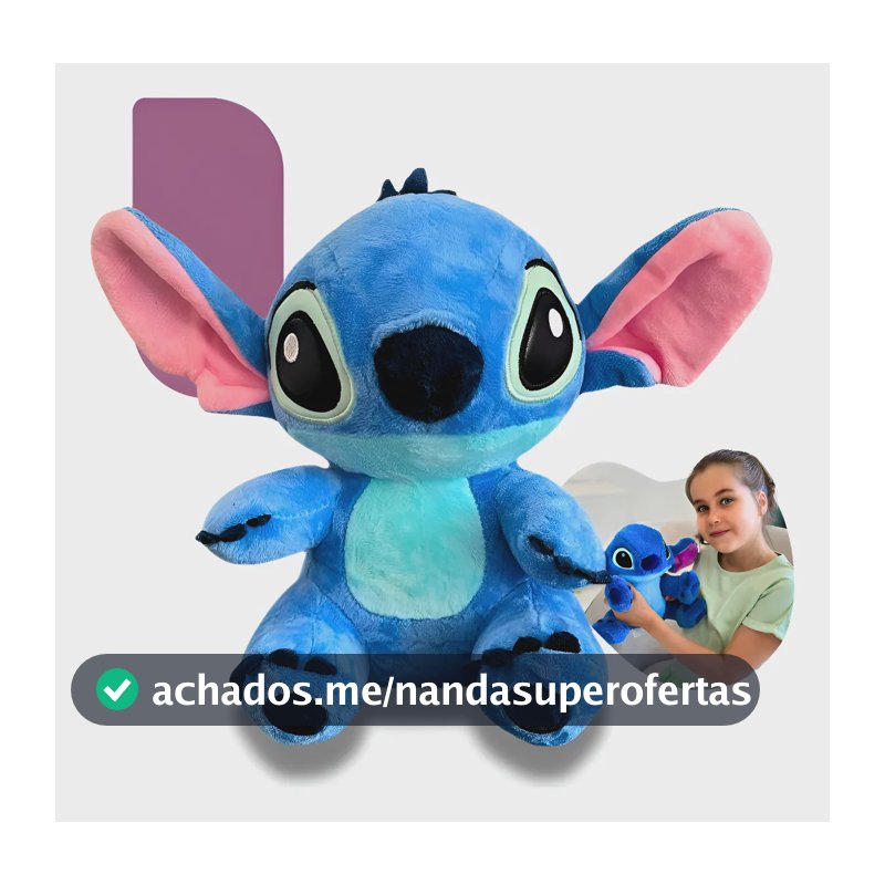 Pelúcia Lilo Stitch Ursinho Brinquedo Infantil Urso Fofinho Azul
