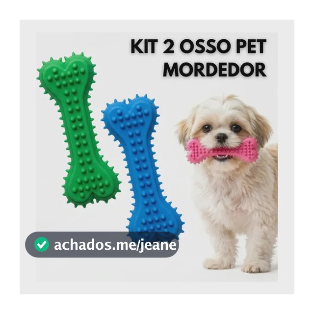 Kit 2 Osso Brinquedo Mordedor Pet Anti-stress C Cravo Maciço