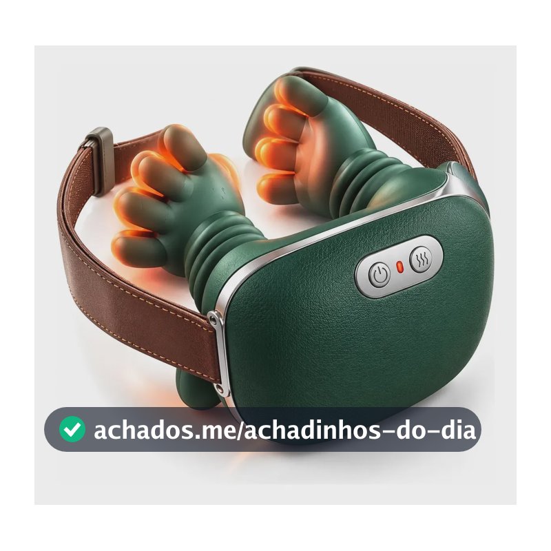 Massageador Pescoço Ombro Recarregável Maozinha Eletrico Vlx 127/220v Verde