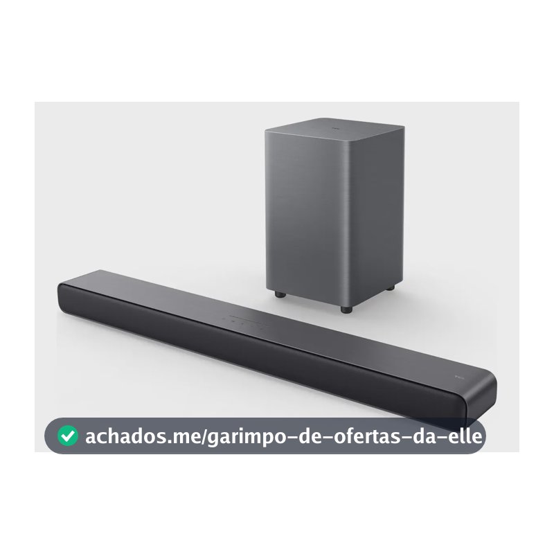 Soundbar Tcl Com Subwoofer Sem Fio Bluetooth 2.1 Canais 220w Rms Hdmi Arc S55h