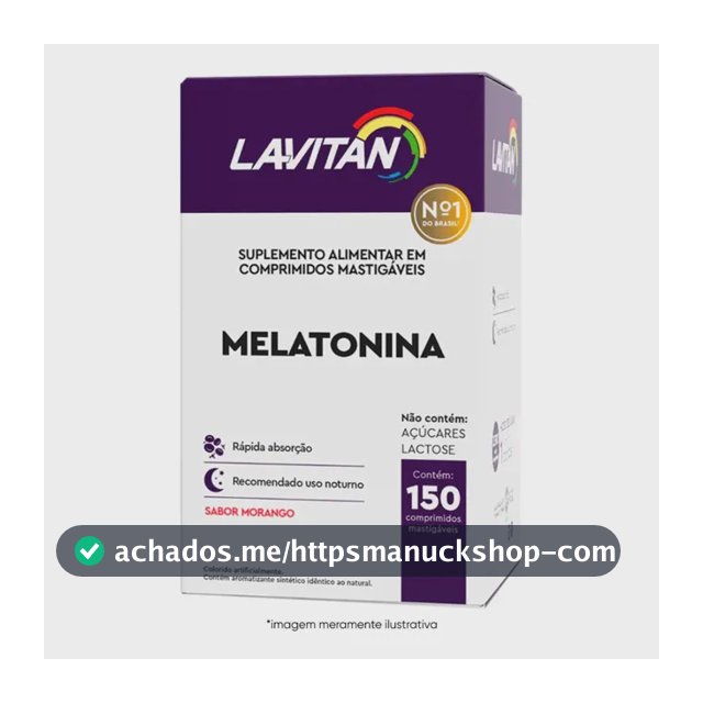 Melatonina Lavitan em comprimidos sabor Morango de 150 un