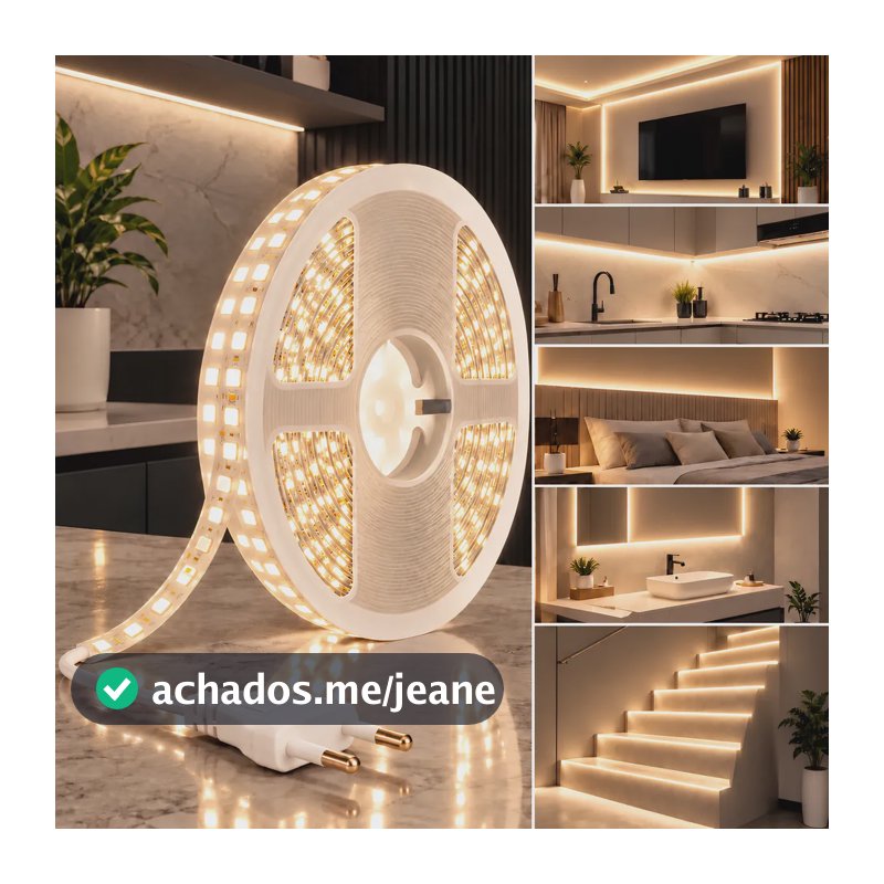 Fita LED Maffacioli 2835 branca-quente 10m IP20