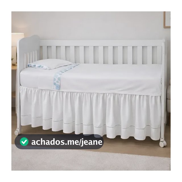 Saia De Berço Babado Para Berço Padrão Americano