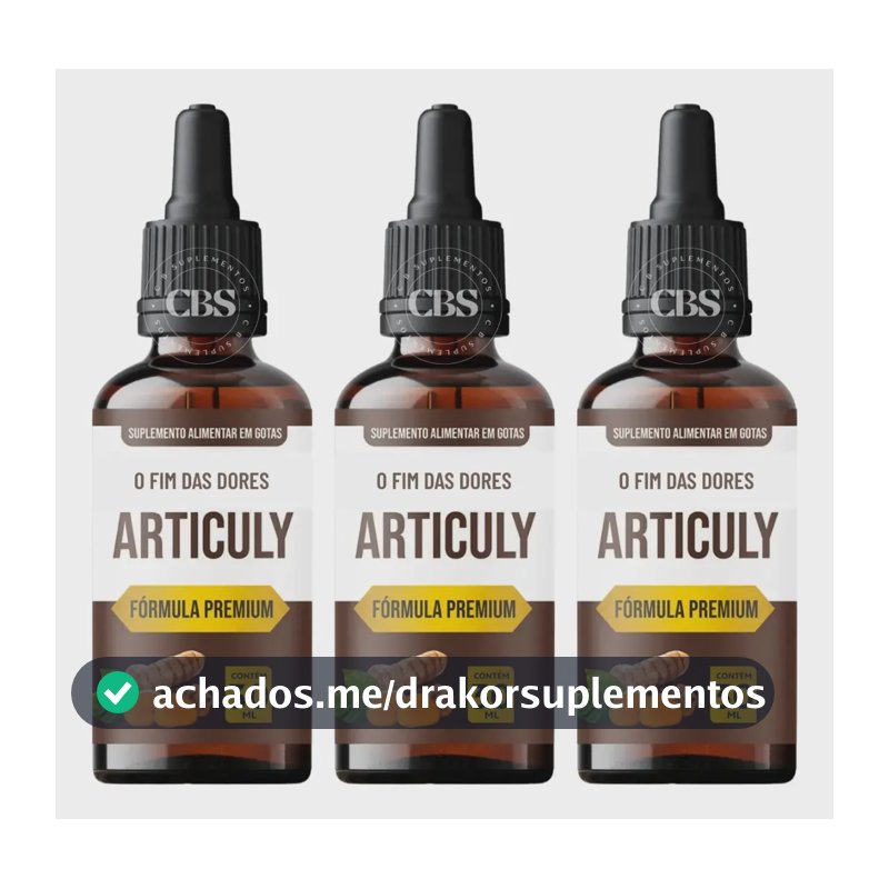 3x Articuly 30ml Suplemento Em Gotas Para Mobilidade Total Sem Sabor