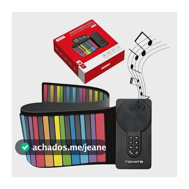 Teclado Piano Musical Flexível 49 Teclas Dobrável Silicone Tomate Recarregável Bateria Lítio Colorido Alto-falante Embutido