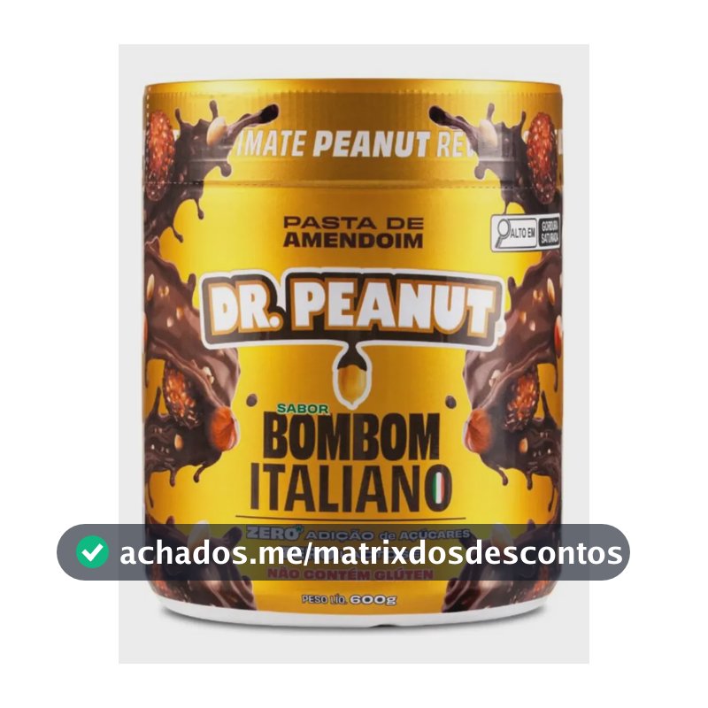 Suplemento em pasta Dr. Peanut Sódio Pasta de amendoim sabor Bombom italiano x 600g