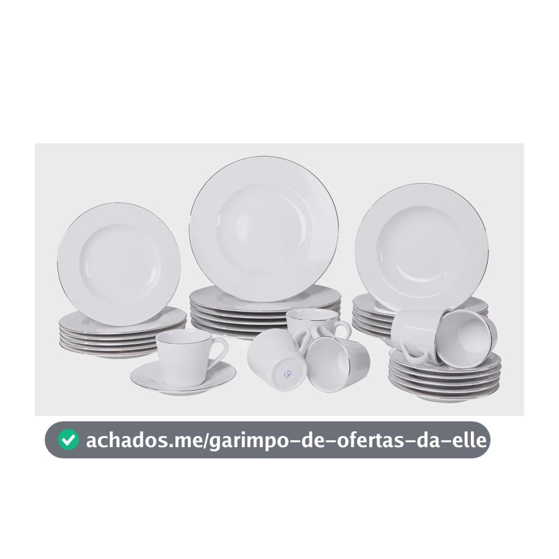 Aparelho De Jantar Tramontina Joana Em Porcelana 30 Peças