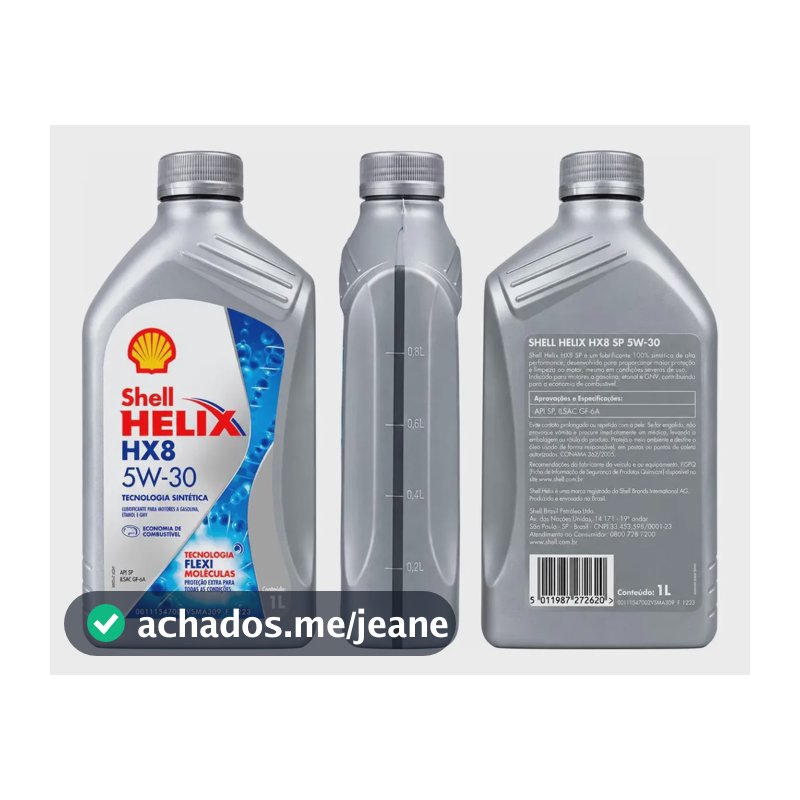 Óleo Shell Helix HX8 5W-30 Sintético API SP 1 Litro