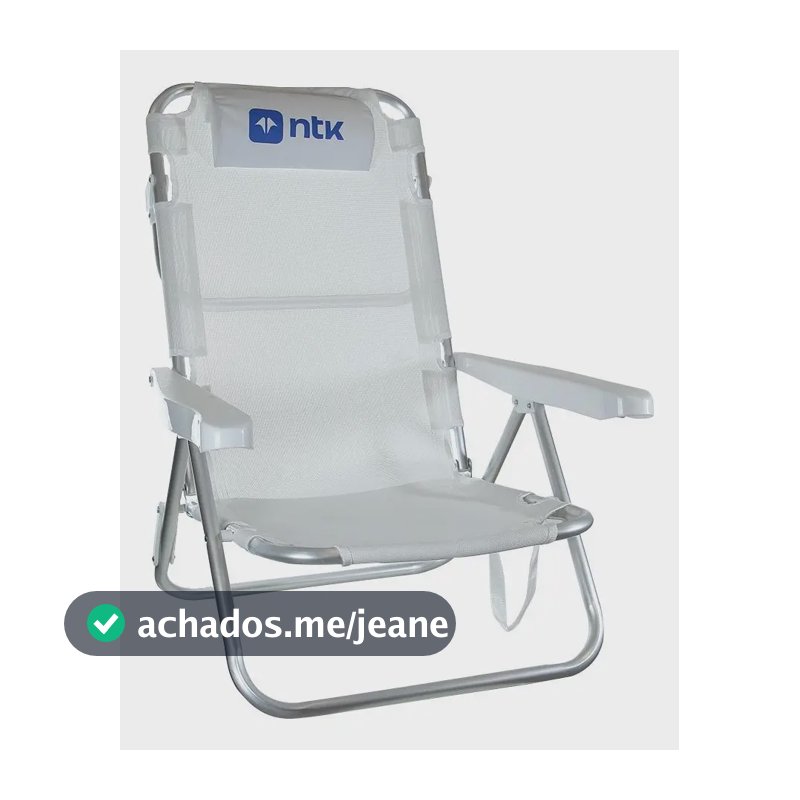 Cadeira De Praia Piscina 5 Posições Aluminio Nautika Cor Branco