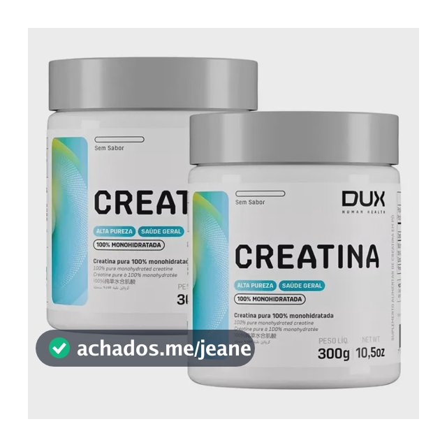 Kit 2x Creatina Dux Human Health Em Pó Sem Sabor 300g