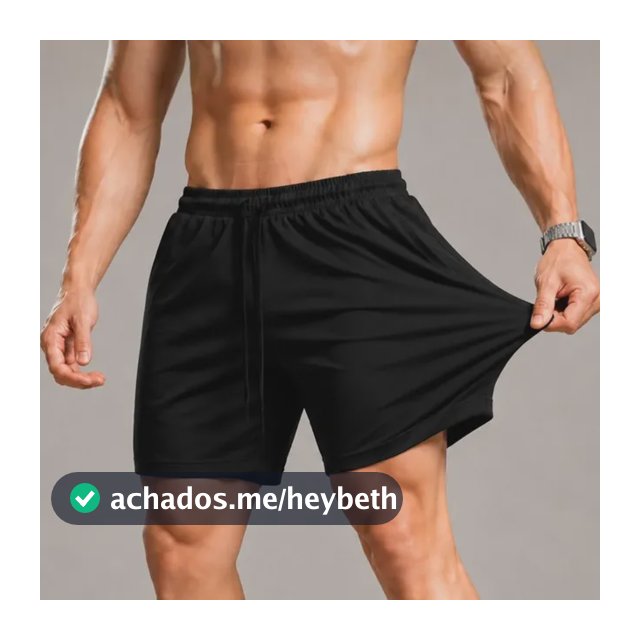 Short Praia Masculino Bermuda Tactel Elastano Academia