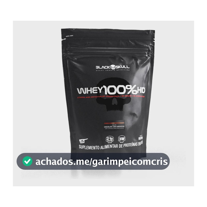 Refil Whey 100% Hd 900g Chocolate Com Amendoim