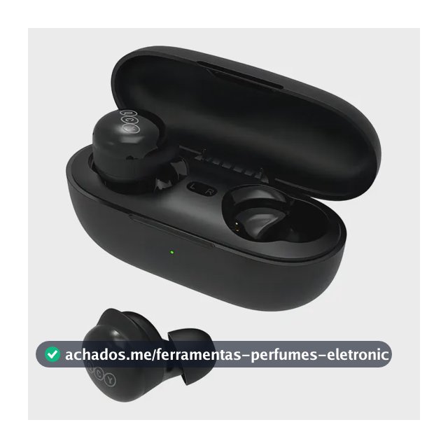 Fone Qcy T17 Bluetooth 5.1 Modo Game E Cancelamento De Ruído Cor Preto