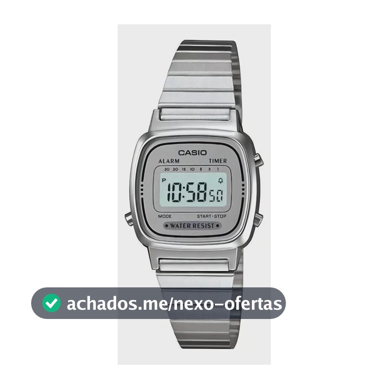 Relógio Casio Feminino La670 Cinza Vintage Tamanho Mini
